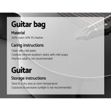 38 Inch Acoustic Guitar Wooden Body Steel String Full Size w/ Stand Black