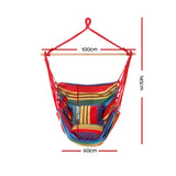 Hammock Chair Outdoor Camping Hanging Hammocks Cushion Pillow Rainbow