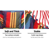 Hammock Chair Outdoor Camping Hanging Hammocks Cushion Pillow Rainbow