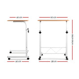 Laptop Desk Table Adjustable 60CM Light Wood