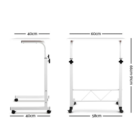 Laptop Desk Table Adjustable 60CM White