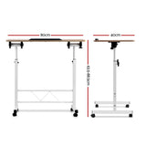 Laptop Desk Table Adjustable 80CM Light Wood