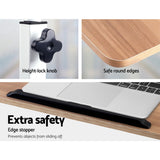 Laptop Desk Table Adjustable 80CM Light Wood
