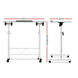 Laptop Desk Table Adjustable 80CM White