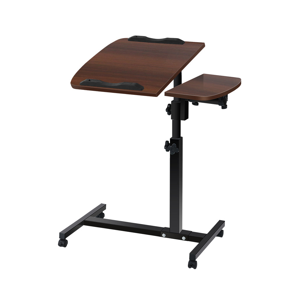 Laptop Desk Table Fan Cooling Walnut 60CM