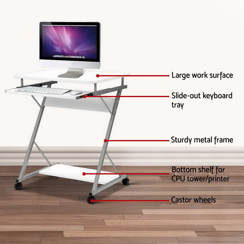 Computer Desk Keyboard Tray Shelf White 60CM