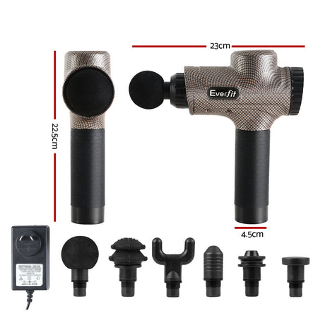 Massage Gun 6 Heads Massager Electric LCD Vibration Relief Percussion