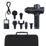 Massage Gun 30 Speed 6 Heads Vibration Muscle Massager Chargeable Black