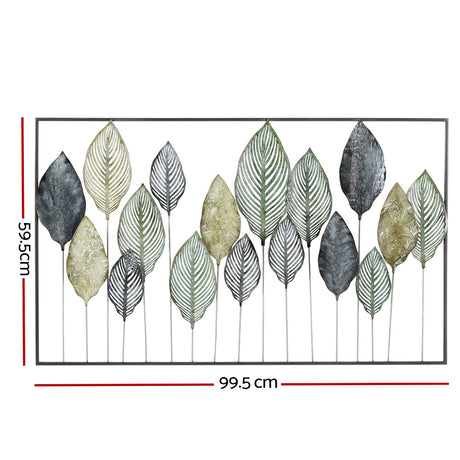 Metal Wall Art Hanging Sculpture Home Decor Leaf Tree of Life Framed