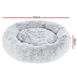 Pet Bed Dog Cat 110cm Calming Extra Large Soft Plush Charcoal
