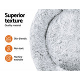 Pet Bed Dog Cat 110cm Calming Extra Large Soft Plush Charcoal