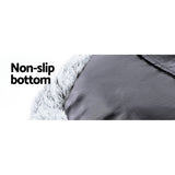 Pet Bed Dog Cat 110cm Calming Extra Large Soft Plush Charcoal