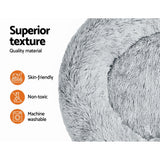 Pet Bed Dog Cat 90cm Large Calming Soft Plush Charcoal