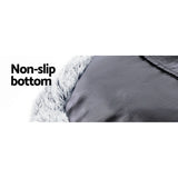 Pet Bed Dog Cat 90cm Large Calming Soft Plush Charcoal