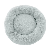 Pet Bed Dog Cat 90cm Large Calming Soft Plush Light Grey