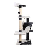 Cat Tree 112cm Tower Scratching Post Scratcher Wood Condo House Furniture
