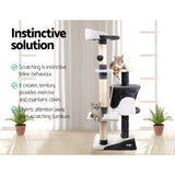 Cat Tree 112cm Tower Scratching Post Scratcher Wood Condo House Furniture