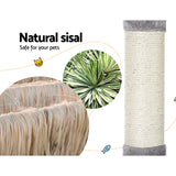 Cat Tree 103cm Tower Scratching Post Scratcher Wood Condo House Trees Grey