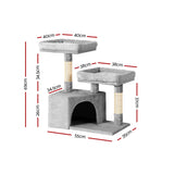 Cat Tree 69cm Scratching Post Tower Scratcher Wood Condo House Bed Trees