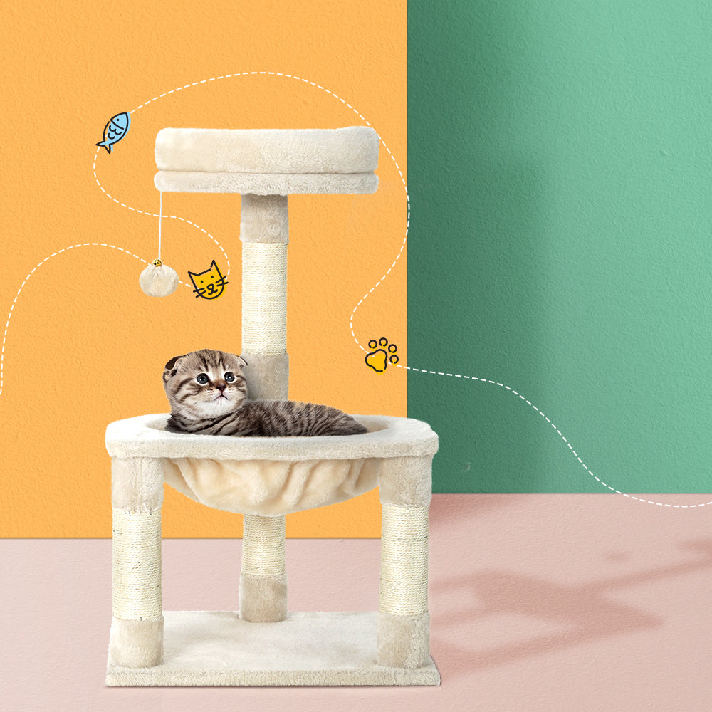 Cat Tree 69cm Scratching Post Tower Scratcher Wood Condo Toys House Bed