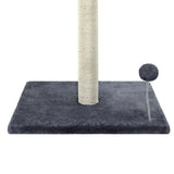 Cat Tree 105cm Scratching Post Scratcher Tower Condo House Hanging toys Grey