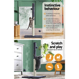 Cat Tree 105cm Scratching Post Scratcher Tower Condo House Hanging toys Grey