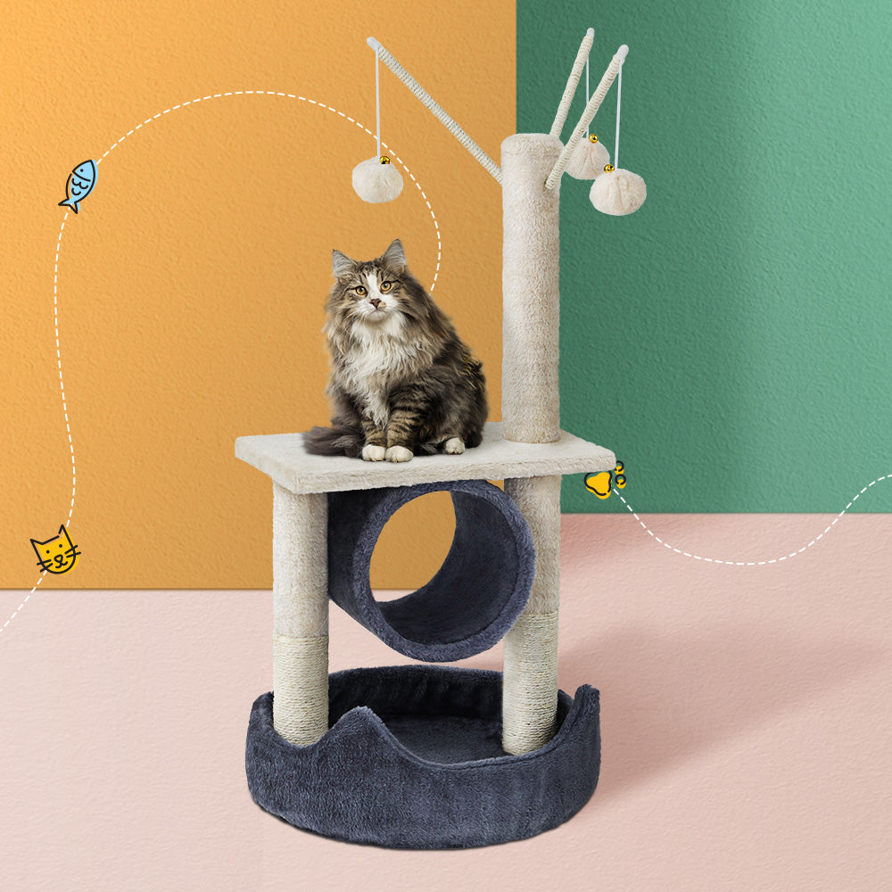 Cat Tree 76cm Scratching Post Tower Scratcher Condo House Hanging toys