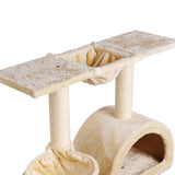Cat Tree 100cm Tower Scratching Post Scratcher Condo House Trees Bed Beige