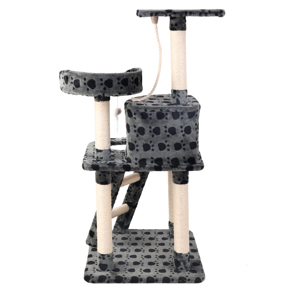 Cat Tree 120cm Tower Scratching Post Scratcher Trees Bed Wood Condo Toys Bed