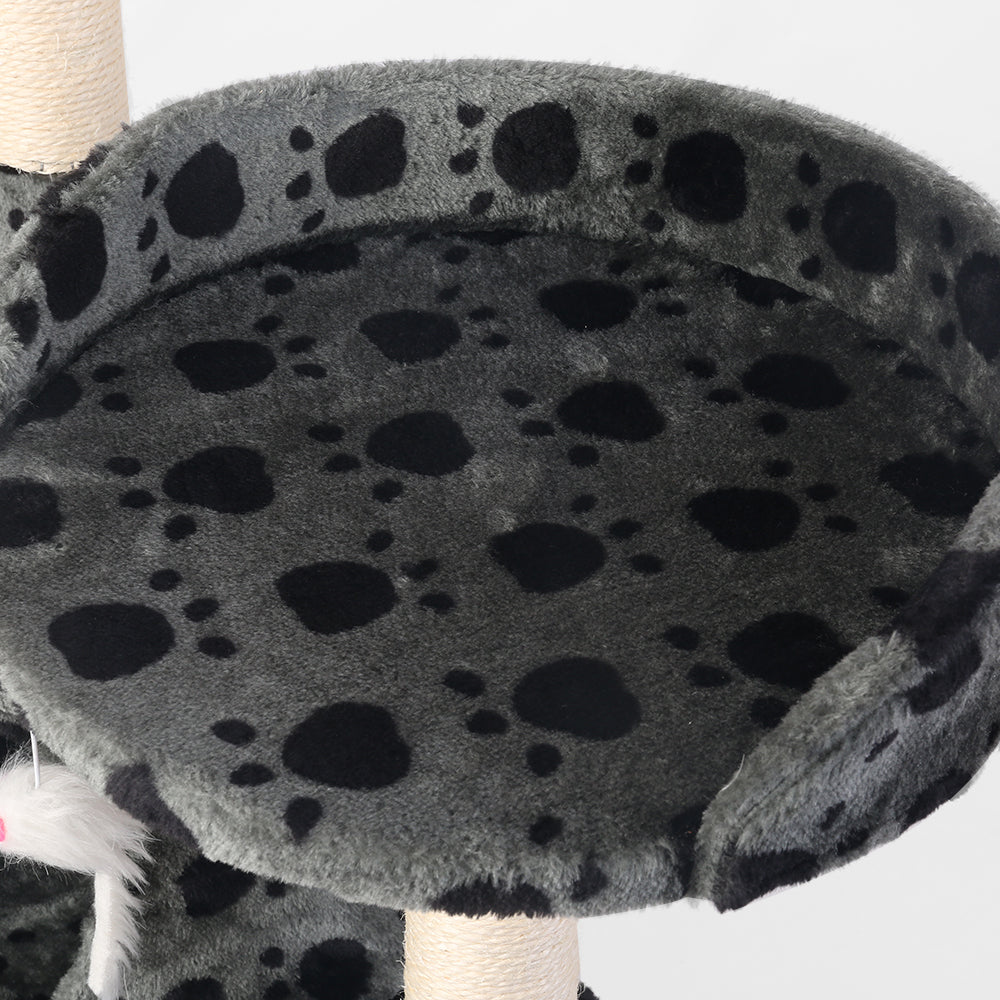 Cat Tree 120cm Tower Scratching Post Scratcher Trees Bed Wood Condo Toys Bed