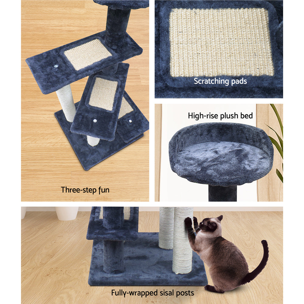 Cat Tree 100cm Scratching Post Scratcher Tower Wood Condo House Trees Bed