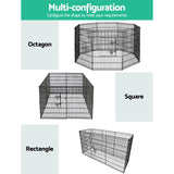 36" 8 Panel Dog Playpen Pet Fence Exercise Cage Enclosure Play Pen