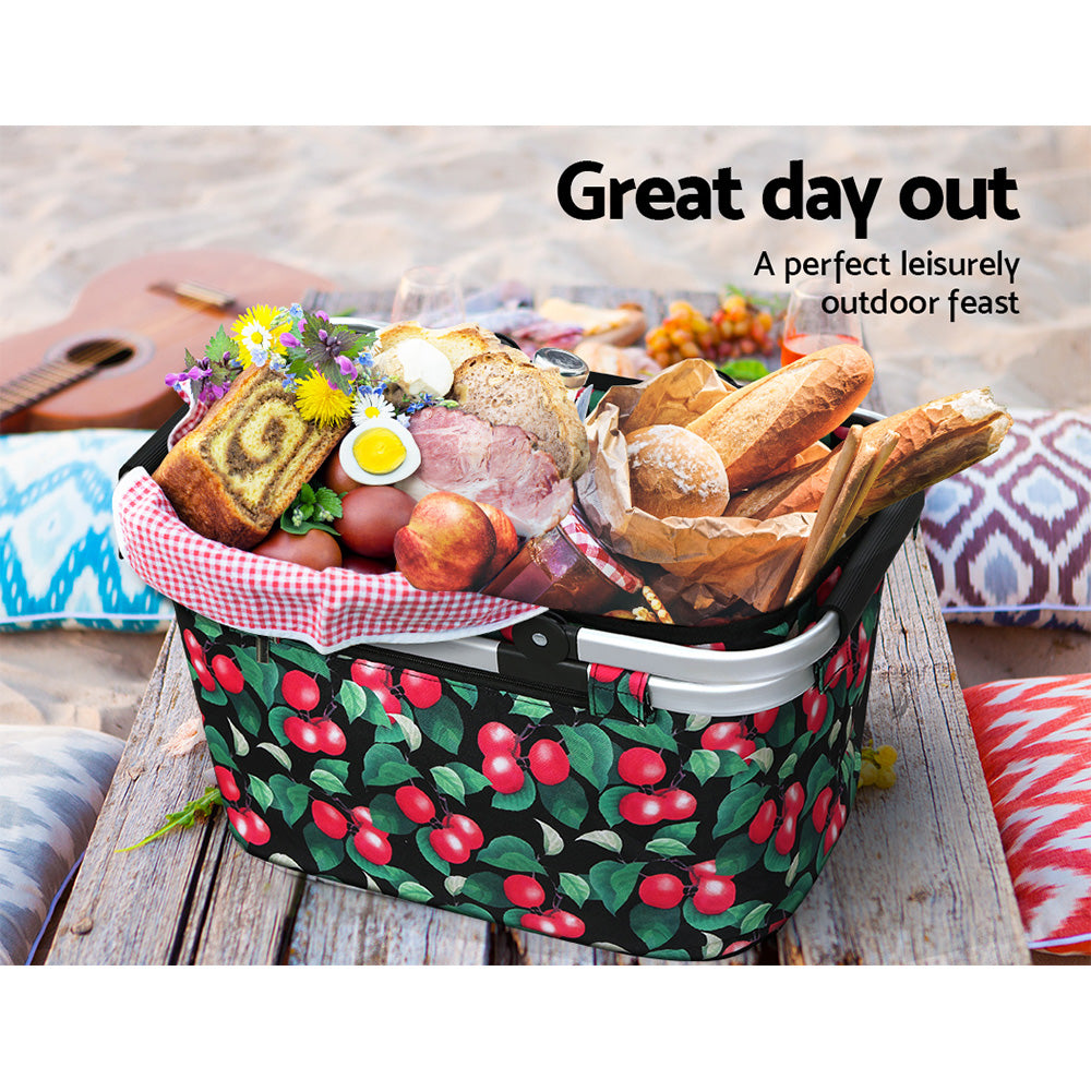 Picnic Basket Folding Bag Hamper Food Storage Insulated