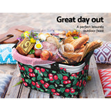 Picnic Basket Folding Bag Hamper Food Storage Insulated