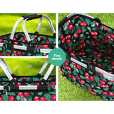 Picnic Basket Folding Bag Hamper Food Storage Insulated