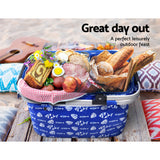 Picnic Basket Folding Bag Hamper Food Insulated Storage