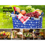 Picnic Basket Folding Bag Hamper Food Insulated Storage