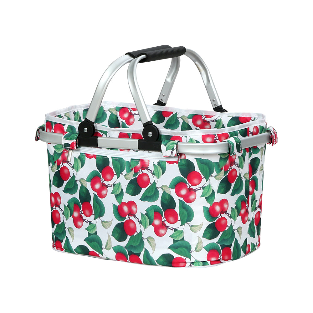 Picnic Basket Set Folding Bag Hamper Insulated Food Storage