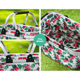 Picnic Basket Set Folding Bag Hamper Insulated Food Storage