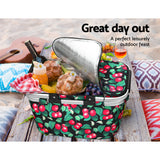 Picnic Basket Folding Bag Hamper Insulated Storage Food Cover