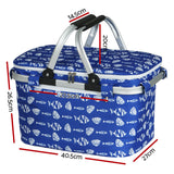 Picnic Basket Folding Bag Hamper Food Insulated Cover Storage