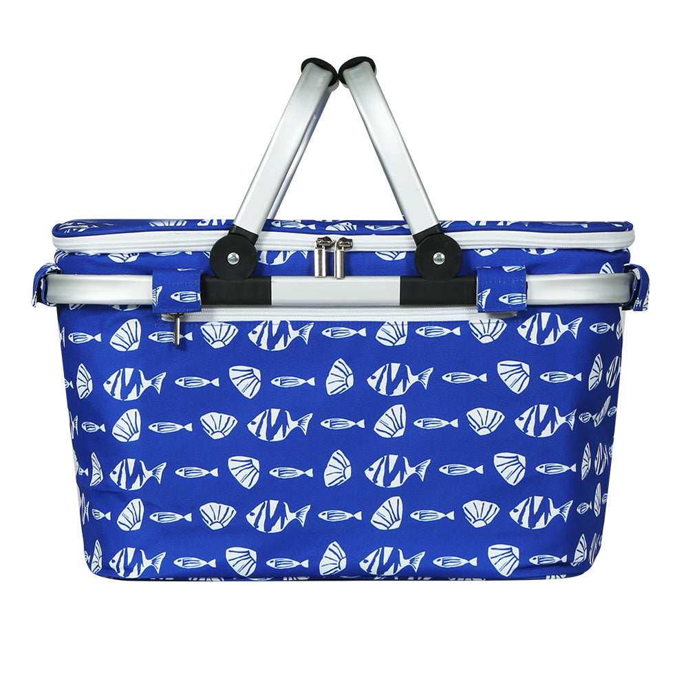 Picnic Basket Folding Bag Hamper Food Insulated Cover Storage