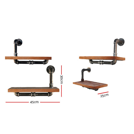Floating DIY Pipe Shelf 3 Tiers - IONA