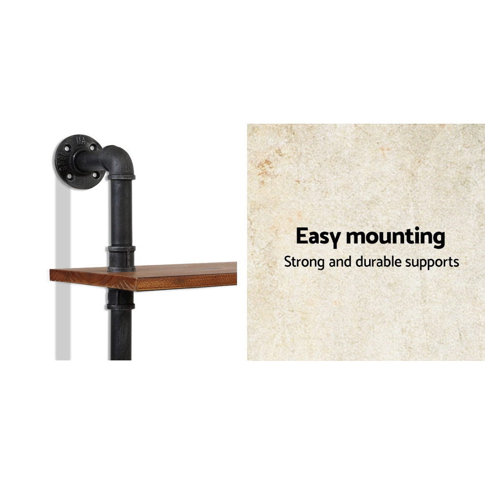 Floating DIY Pipe Shelf 3 Tiers - IONA
