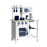 Kids Kitchen Play Set Wooden Pretend Toys Cooking Children Cookware Food