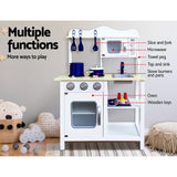 Kids Kitchen Play Set Wooden Pretend Toys Cooking Children Cookware Food