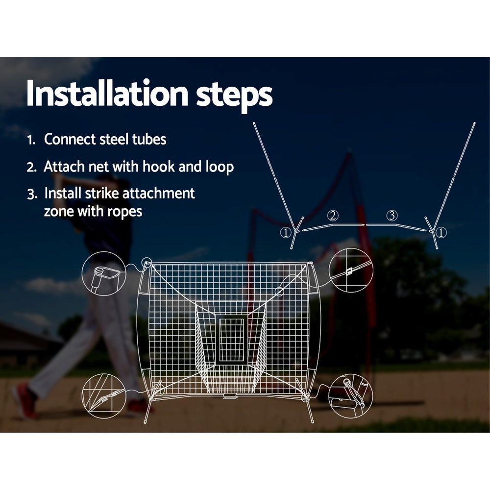 7ft Baseball Net Pitching Kit with Stand Softball�Training Aid Sports