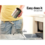 Pull Out Bin Kitchen Double Basket 2X15L Black