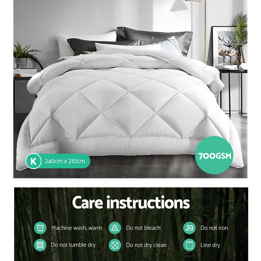 700GSM Microfibre Bamboo Quilt King