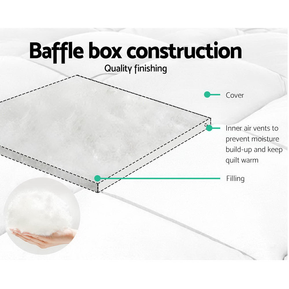 800GSM Microfibre Bamboo Quilt King